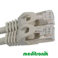 Patchcord S/FTP (SSTP) LSZH miedziany kat.6A (klasa EA) linka szary dł.0,5m kabel ekranowany LAN RJ45