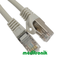 Patchcord S/FTP (SSTP) LSZH miedziany kat.6A (klasa EA) linka szary dł.1m kabel ekranowany LAN RJ45