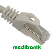 Patchcord S/FTP (SSTP) LSZH miedziany kat.6A (klasa EA) linka szary dł.0,25m kabel ekranowany LAN RJ45