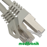 Patchcord S/FTP (SSTP) LSZH miedziany kat.6A (klasa EA) linka szary dł.10m kabel ekranowany LAN RJ45