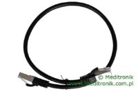 Patchcord FTP miedziany kat.6 (klasa E) linka czarny dł.0,5m kabel ekranowany LAN RJ45