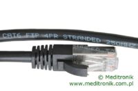 Patchcord FTP miedziany kat.6 (klasa E) linka czarny dł.0,5m kabel ekranowany LAN RJ45