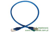 Patchcord FTP miedziany kat.6 (klasa E) linka niebieski dł.0,5m kabel ekranowany LAN RJ45