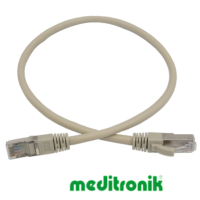 Patchcord FTP miedziany kat.6 (klasa E) linka szary dł.0,5m kabel ekranowany LAN RJ45