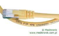 Patchcord FTP miedziany kat.6 (klasa E) linka żółty dł.0,5m kabel ekranowany LAN RJ45