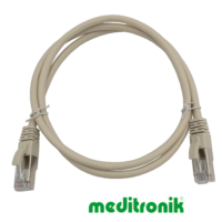 Patchcord FTP miedziany kat.6 (klasa E) linka szary dł.1m kabel ekranowany LAN RJ45