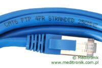 Patchcord FTP miedziany kat.6 (klasa E) linka niebieski dł.2m kabel ekranowany LAN RJ45