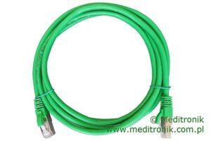 Patchcord FTP miedziany kat.6 (klasa E) linka zielony dł. 0,5m kabel ekranowany LAN RJ45