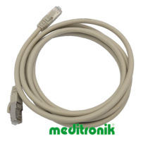 Patchcord FTP miedziany kat.6 (klasa E) linka szary dł.2m kabel ekranowany LAN RJ45