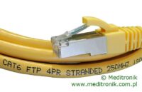 Patchcord FTP miedziany kat.6 (klasa E) linka żółty dł.2m kabel ekranowany LAN RJ45