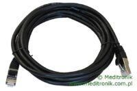 Patchcord FTP miedziany kat.6 (klasa E) linka czarny dł.3m kabel ekranowany LAN RJ45