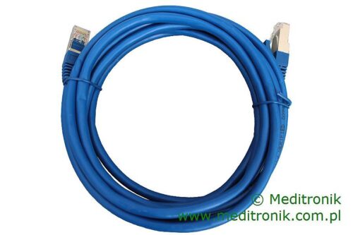 Patchcord FTP miedziany kat.6 (klasa E) linka niebieski dł.3m kabel ekranowany LAN RJ45