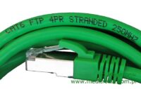 Patchcord FTP miedziany kat.6 (klasa E) linka zielony dł.3m kabel ekranowany LAN RJ45
