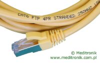 Patchcord FTP miedziany kat.6 (klasa E) linka żółty dł.3m kabel ekranowany LAN RJ45
