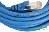 Patchcord FTP miedziany kat.6 (klasa E) linka niebieski dł.5m kabel ekranowany LAN RJ45