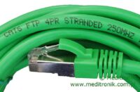Patchcord FTP miedziany kat.6 (klasa E) linka zielony dł.5m kabel ekranowany LAN RJ45