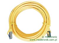 Patchcord FTP miedziany kat.6 (klasa E) linka żółty dł.5m kabel ekranowany LAN RJ45