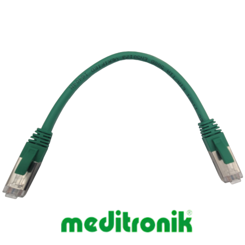 Patchcord FTP miedziany kat.6 (klasa E) linka zielony dł.0,25m kabel ekranowany LAN RJ45