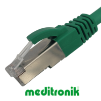 Patchcord FTP miedziany kat.6 (klasa E) linka zielony dł.0,25m kabel ekranowany LAN RJ45