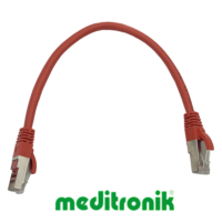 Patchcord FTP miedziany kat.6 (klasa E) linka czerwony dł.0,25m kabel ekranowany LAN RJ45