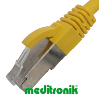 Patchcord FTP miedziany kat.6 (klasa E) linka żółty dł.0,25m kabel ekranowany LAN RJ45