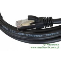 Patchcord FTP miedziany kat.6 (klasa E) linka czarny dł.10m kabel ekranowany LAN RJ45