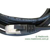 Patchcord FTP miedziany kat.6 (klasa E) linka czarny dł.15m kabel ekranowany LAN RJ45