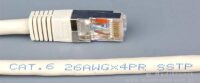 Patchcord RJ45 Kat.6 2m S/FTP PVC miedziany szary
