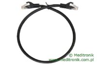 Patchcord UTP miedziany kat.6 (klasa E) linka czarny dł.0,5m kabel nieekranowany LAN RJ45