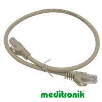 Patchcord UTP miedziany kat.6 (klasa E) linka szary dł.0,5m kabel nieekranowany LAN RJ45