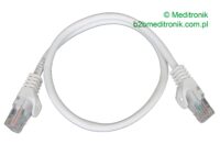 Patchcord RJ45 kat.5e dł.0,5m U/UTP PVC miedziany biały