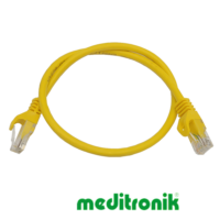 Patchcord UTP miedziany kat.6 (klasa E) linka żółty dł.0,5m kabel nieekranowany LAN RJ45