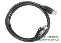 Patchcord RJ45 Kat.5e 1m U/UTP PVC miedziany czarny