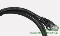 Patchcord RJ45 Kat.5e 1m U/UTP PVC miedziany czarny