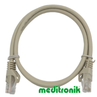 Patchcord UTP miedziany kat.6 (klasa E) linka szary dł.1m kabel nieekranowany LAN RJ45