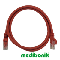 Patchcord UTP miedziany kat.6 (klasa E) linka czerwony dł.1m kabel nieekranowany LAN RJ45