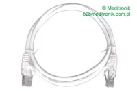 Patchcord RJ45 kat.5e dł. 1m U/UTP PVC miedziany biały