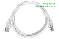Patchcord RJ45 kat.5e dł. 1m U/UTP PVC miedziany biały