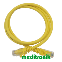 Patchcord UTP miedziany kat.6 (klasa E) linka żółty dł.1m kabel nieekranowany LAN RJ45