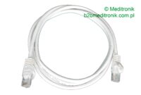 Patchcord RJ45 kat.5e dł.1,5m U/UTP PVC miedziany biały