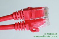 Patchcord UTP miedziany kat.6 (klasa E) linka czerwony dł.2m kabel nieekranowany LAN RJ45