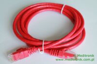 Patchcord UTP miedziany kat.6 (klasa E) linka czerwony dł.2m kabel nieekranowany LAN RJ45