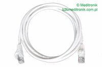 Patchcord RJ45 kat.5e dł. 2m U/UTP PVC miedziany biały