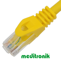 Patchcord UTP miedziany kat.6 (klasa E) linka żółty dł.2m kabel nieekranowany LAN RJ45