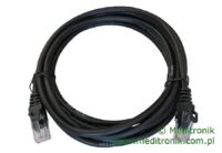 Patchcord RJ45 Kat.5e 3m U/UTP PVC miedziany czarny