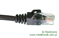 Patchcord RJ45 Kat.5e 3m U/UTP PVC miedziany czarny