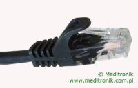 Patchcord UTP miedziany kat.6 (klasa E) linka czarny dł.3m kabel nieekranowany LAN RJ45