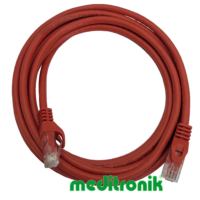 Patchcord UTP miedziany kat.6 (klasa E) linka czerwony dł.3m kabel nieekranowany LAN RJ45