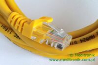 Patchcord RJ45 Kat.5e 3m U/UTP PVC miedziany żółty