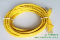 Patchcord UTP miedziany kat.6 (klasa E) linka żółty dł.3m kabel nieekranowany LAN RJ45